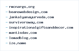 Sample of aged domains currently available for rent